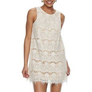 Speechless Cream Lace Dress
